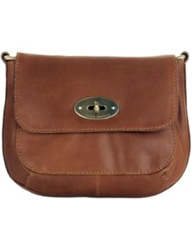 Edle kleine Damen Handtasche aus gewachstem Leder von Shalimar