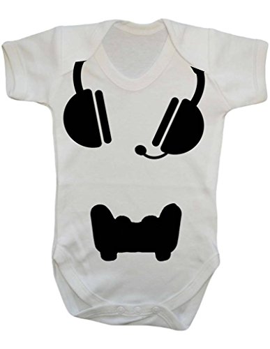 Gamer Baby Headset And Controller Playstation Style Parody Gaming Baby Bodysuit Babygrow Vest