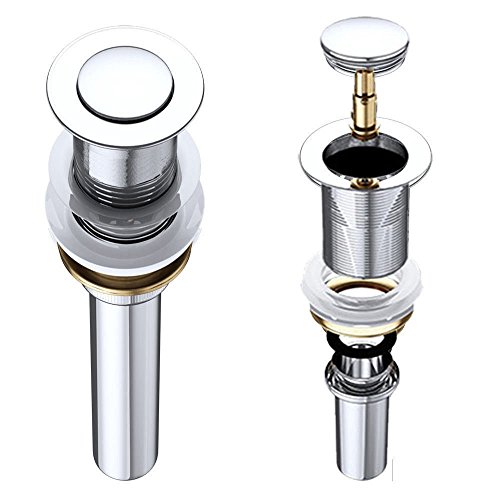 durovin baños PU05 42972 lujo gama alta moderno pulsador estándar de Reino Unido redondo sólido latón desagüe para lavabo enchufe