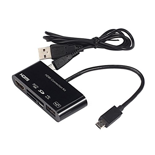 Bescita 5in1 Mikro-USB MHL zum HDMI HDTV Adapter USB-OTG Kartenleser-Installationssatz - 3