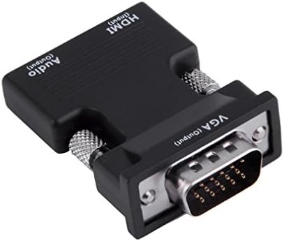Active 1080P Female HDMI to VGA Male Converter Adapter Dongle with 3.5mm Stereo Audio portable HDMI Connector for Laptop PC PS3 Xbox STB Blu-ray DVD TV Stick