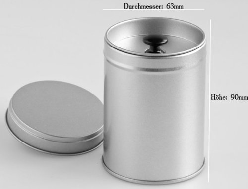 24 große Gewürzdosen mit extra Aromadeckel, Ø 6,6cm, Höhe 9cm, stapelbar, inkl.24 Etiketten - 3