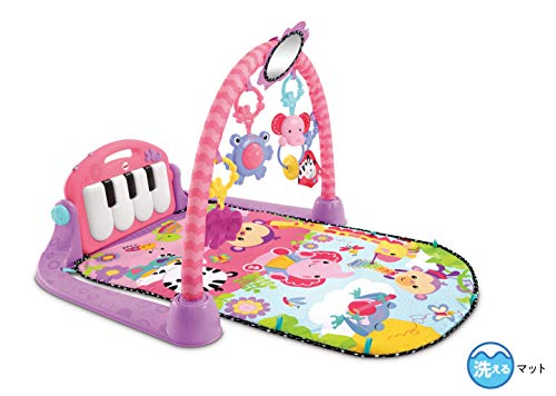 Fisher-Price Gimnasio Piano Pataditas Rosa, Manta de Juego bebé (Mattel BMH48)