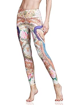 Doris Boutique FU - Hochwertige Mode gedruckte Yoga Workout Stretch Leggings Patterned Hosen