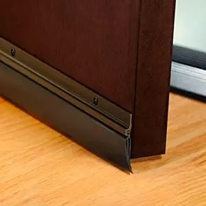 FREQNCY Door Seal bottom, Door Air Gap rubber Shield, 36''/93 cm, Anti Rust, Brown Colour, Black Rubber.