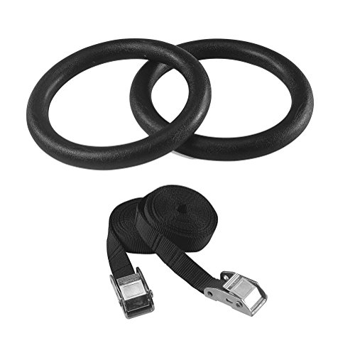 C.P. Sports Trainingshilfen Cross Fit Turnringe, Schwarz, One size, 38824 - 2