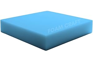 FOAM CRAFT® Blue High Density Upholstery Foam Sheets for Seat Pads & furniture renewal | Premium Quality Foam Padding for Indoor/Outdoor Sofa Bed, Bench Cushions & Chair Pads (16x16in, 1in Thick)
