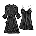 Produktbild Damen Sexy Dessous Spitze Erotik Lingerie Rock Transparent Aushöhlen Dessous Unterwäsche Silk Lace Robe Dress Babydoll Nightdress Sleepwear Kimono Dessous String für Damen