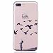Produktbild MUTOUREN für iPhone 7 Plus (5.5 Zoll) Transparent TPU Silikon Schutz Handy Hülle Case Cover [Kratzfeste, Scratch-Resistant] Hülle Schutzhülle Crystal Kirstall Durchsichtig Fall-Abdeckung Etui TPU Bumper Schale - Mädchen Vögel und Faith