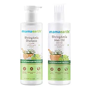 Mamaearth BhringAmla Combo for Intense Hair Treatment(BhringAmla - Hair Oil 250ml + Hair Shampoo 250ml)