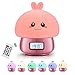 Price comparison product image TekHome Alarm Clock for Girls, Pink Sleep Trainer Clock for Toddlers Kids, Alarm Clocks for Bedrooms Battery Operated Non Ticking, Wakeup Light for Teen Girls, 7 Colors Night Lights, 11 Loud Sounds.