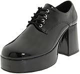 Lass deinen Funk an! Steigen Sie mit Stil in diesen Disco Black Herren-Kostüm-Schuhen mit 8,9 cm Absatzplateau auf. Groovy genug für jeden Tag.