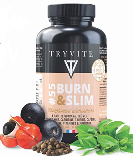 brûleur de graisse thermogénique:Aide a contrôler le poids/thé vert+guarana+carnitine+taurine+caféine+poivre noir+tyrosine+zinc+vitamines /120 gélules végétales/High dosage/fabriqué en France