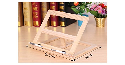 fancyus Holz verstellbar Book Ständer Kochbuch Halter Lesung Schreibtisch - 5