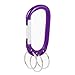 Produktbild TOOGOO(R)Aluminium Karabiner Haken mit 3 Ring Kette - Lila