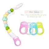 BBLIKE 12pcs Silikonring Adapter für Schnuller-weichem Silikonring Adapter für Schnullerketten (mehrfarbig) - 5