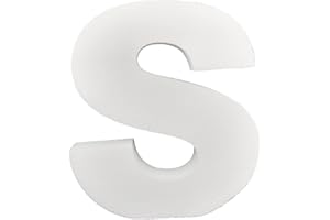 DecoPorex - Polystyrol-Buchstaben 40 cm für Dekoration, Veranstaltung, Zeremonie, Initialen Namen bei der Hochzeit - Buchstaben 40 - S