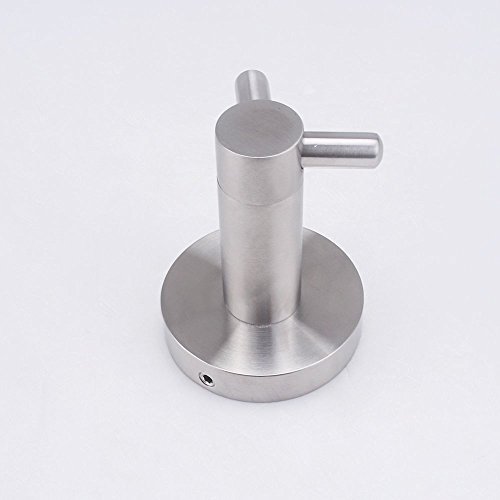 Handtuchhaken Bademantelhaken Kleiderhaken Wandhaken Edelstahl 2 Haken selbstklebend Nickel Haken gebürstetrhaken Edelstahl Einzel selbstklebend Nickel Haken gebürstet - 4