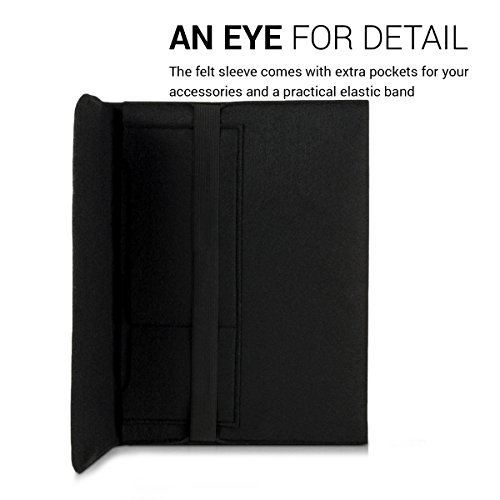 kwmobile Laptoptasche Filz Sleeve f  r 14  Laptop   Notebook   Ultrabook - Notebook Tasche Schutzh  lle Laptop Case H  lle in Schwarz mit Innentaschen