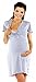 Zeta Ville - Women's Maternity Nursing Nightdress Labour Hospital Gown - 074c (Grey Melange, UK 12)