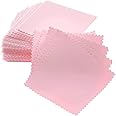 Silver Polishing Cloth, 30 Pcs Silver Cleaning Cloths Jewelry Polishing Cloth Jewelry Cleaning Cloth Jewelry Cleaner for Clean and Polish Gold Silver Platinum Diamond and Pearl, Pink 8x8cm
