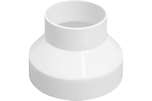 CUEMOON Riduttore per condotti di ventilazione, riduttore da 150 mm a 100 mm per la riduzione dei condotti, conversione della ventilazione, colore bianco