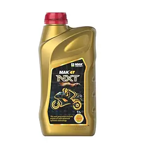 Mak Lubricants 4T Nxt APL SL, Jaso MA2 Semi-Synthetic Engine Oil for Bikes (1 L)