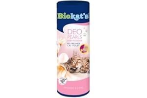 Biokat's Deo Pearls Baby Powder - Streuzusatz mit Duft für Frische und feste Klumpen in der Katzentoilette - 6 Dosen (6 x 700 g)