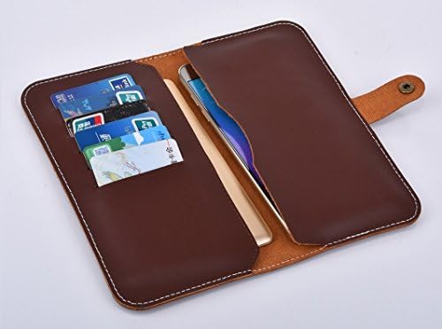 iPhone 8 GENUINE Wallet Case , Portable Smartphone Wallet , YooGoal Classic Business Unique Premium Leather Wallet Bag Case For iPhone 8 &amp; Samsung &amp; and More 6 Inches &amp; Under All Mobile Phone - Brown