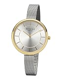 Regent Damen Analog Quarz Uhr mit Edelstahl Armband 12211014