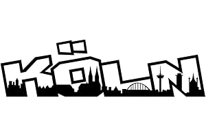 ‎SAMUNSHI Samunshi® Wandtattoo Köln Wandsticker Schriftzug schwarz