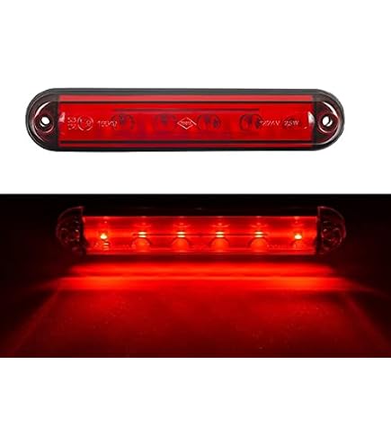 Feu Stop LED Rouge Universel 12V 24V 15 LED - Feu Arrière Camion Remorque Étanché