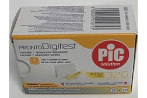 PIC SOLUTION Pic Pronto Digitest Lancette G32 25 Lancette + 25 Tamponcini
