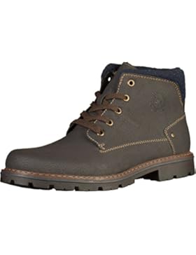 Rieker 37730 Herren Stiefel, Stiefelette, Schnürstiefel, Boot, Schnürboot, gepolsterter Schaftabschluss