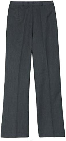 Women's Plus Size Flat Front Work Trousers (Sizes 16-32) Bootleg Wool Blend Office Pants For Business