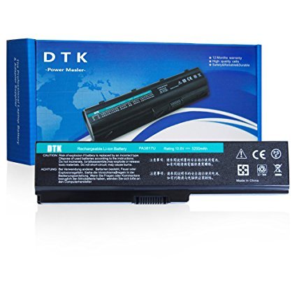 Dtk® Batería de Repuesto para Portátil Toshiba Pa3817u-1brs Pa3819u-1brs Satellite C600 L640 L650 L650d L655 L700 L745 L755d M640 M645 P745 P755 P775 Series [Li-ion 6-cell 10.8V 4400mah]