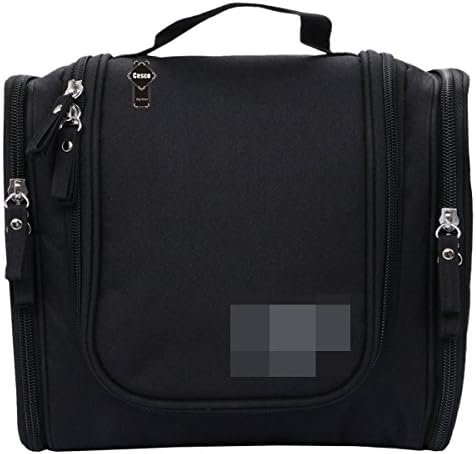 Leewin Travel Organizer Kit Hanging Bathroom Storage Cosmetic for Women’s Makeup Case Toiletry Bag (black)