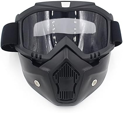 Motocross Motorbike Goggles Mark,Spohife Motorcycle Goggles Riding Detachable Modular Face Mask Shield Goggles,Windproof,UV400 Protection (Grey Lens)