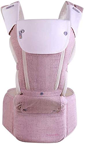YZ Babytrage-Rucksäcke Ergonomischer weicher, atmungsaktiver Babytragekomfort für alle Jahreszeiten Neugeborene, Säuglinge und Kleinkinder,Rosa