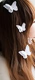 Cuhair(tm)6pcs Lace 7cm Double Embroidery Butterfly Hair Clip Accessories for Women Girl Baby
