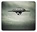 Produktbild Drempad Gaming Mauspads Custom, Outer Space Mouse Pad, Disc Shaped Saucer Craft Vessel in The Air on Grungy Background Sky Fiction Theme, Standard Size Rectangle Non-Slip Rubber Mousepad, Grey