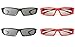 Produktbild 4 paar 3d brille Universal für den Einsatz mit allen passiven TV-Kinos und Projektoren hochwertige 2 Rot 2 schwarz