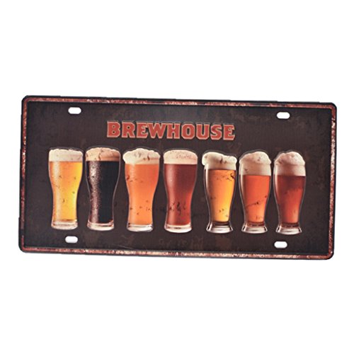 Preisvergleich Produktbild Homyl Retro Bier Metallschild Blechschild 30cm × 30cm - D