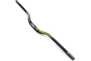 DELVOYE Rise 25/45mm Guidon VTT Downhill 31.8mm Cintre VTT Guidon De Vélo En Alliage D'aluminium 780/800mm Extra Long Guidon Cross Country (Color : Yellow 800mm, Size : Rise 45mm)