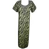 Indiatrendzs Women Sleepwear Cotton Printed Check Printed Patch On Neck Summer Nighty (Chest 42 )
