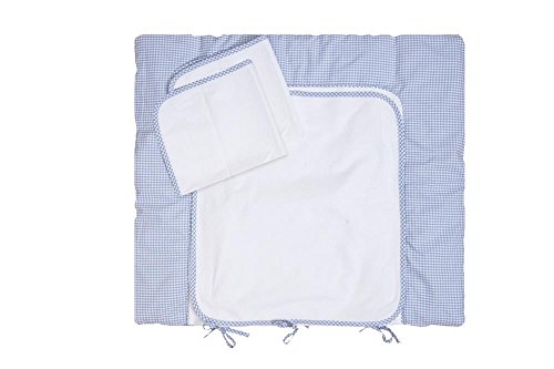 Hansekind Wickeltischauflage mit 3 x Nässeschutz blau B 70 x T 75 cm