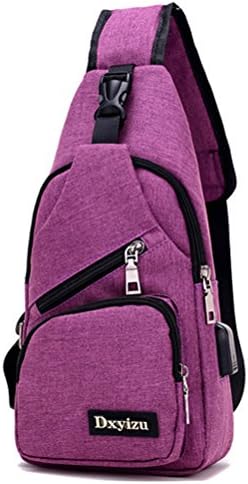 FuCaiLai Anti Theft Sling Bag Crossbody Chest Bag Shoulder Backpack Multipurpose Daypacks with USB Charging Port for School Cycling Hiking Camping Sports Travelling