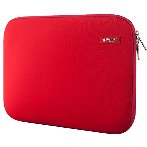 iBenzer - Deluxe Laptop-Hülsen-Beutel-Abdeckungs-Fall für alle 13-Zoll-Laptop-Computer - Macbook Pro 13 '' / Macbook Air 13 '' / Macbook Pro 13 '' mit Retina-Display (Rot BH-MP13RD)