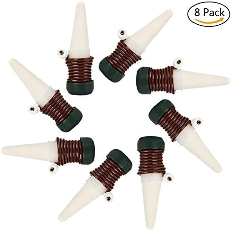 goooods 8 Pack Indoor Automatic Watering System Drip Irrigation Device Gardening Tools for Flower Pots Self Plant Waterer Ceramic Probes, Houseplant Spikes Self Watering