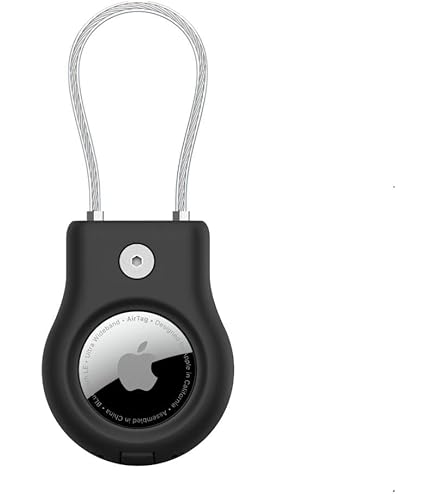 PROfezzion Étui Sécurisé AirTag Avec Porte-clés, Support Adhésif 3M Et